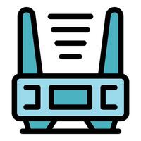 Wireless router transmitting data signal with two antennas vector