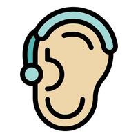 Hearing aid correcting ear problems, improving sound perception and communication vector