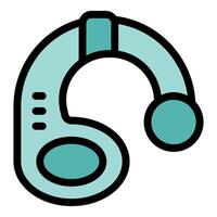 Wireless headset connecting people through clear audio technology vector