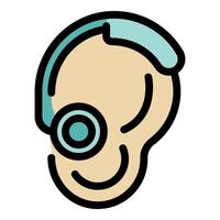 Hearing aid correcting impaired hearing, improving sound perception vector