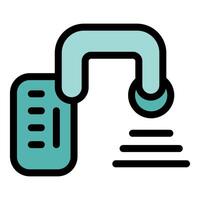 Portable document scanner processing business paperwork vector