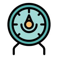Hygrometer showing air humidity level with indicator arrow pointing upwards vector