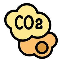 Co2 emissions creating air pollution and damaging planet earth vector