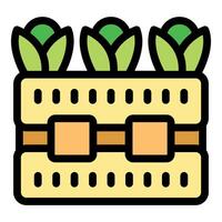 Vertical farm providing fresh produce with sustainable agriculture practices vector