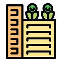 Aliens observing city from building rooftop, colonization beginning vector