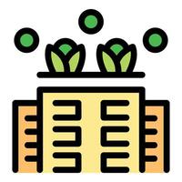 Urban rooftop farming, cultivating green spaces in the city vector