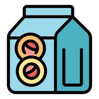 Cookies box with transparent window showing biscuits inside vector