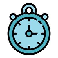 Stopwatch measuring time with precision and accuracy vector