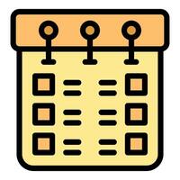 Hanging calendar representing scheduling and time management vector
