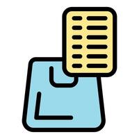 Smart scale displaying weight data information vector