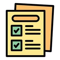 Checklist with approved points representing task completion and business organization vector