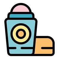 Roll on deodorant and packaging promoting personal hygiene vector