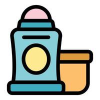 Roll on deodorant and packaging promoting personal hygiene vector