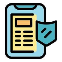 Secure mobile banking, protecting your finances with smartphone application vector