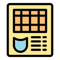 Smart home control panel managing energy consumption with security features vector