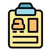 Clipboard representing data collection and information management vector