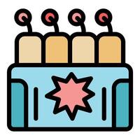 Firecrackers exploding, celebrating special occasions with pyrotechnics vector