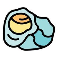 Fresh open oyster with shell and pearl showing culinary delight vector