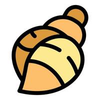 Seashell icon representing beach and summer vacation memories vector