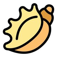 Seashell icon representing marine life and coastal beauty vector
