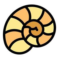 Seashell showing its perfect spiral shape creating a mesmerizing pattern vector