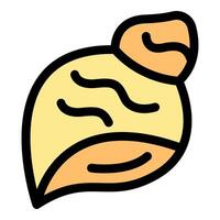 Seashell icon showing marine life and beach vibes vector