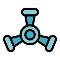 Modern ceiling fan rotating and providing cooling airflow vector