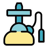 Hookah relaxing smoking device with tobacco and charcoal enjoyment vector