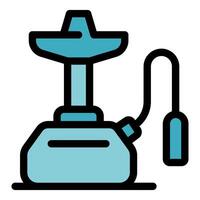 Modern hookah with electronic control system for relaxing smoking experience vector