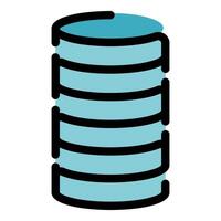 Data storage representing digital information and database management vector