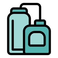 Detergent and softener bottles communicating cleaning power vector