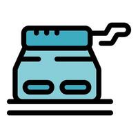 Sterilizing medical equipment using autoclave machine for healthcare procedures vector