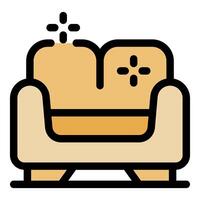 Cleaning service deep cleans a comfortable sofa in a modern home vector