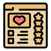 Customer relationship management system showing customer satisfaction rating vector