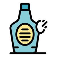 Honey cream bottle pouring cream in a circular motion vector