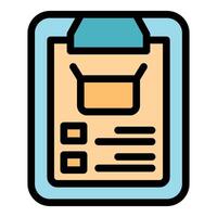 Clipboard showing delivery information and package tracking details vector