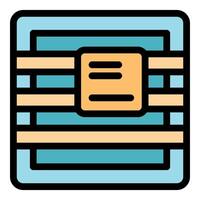 Wooden crate with label, shipping and delivery icon vector