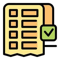 Completed checklist representing accomplishment and efficiency in project management vector