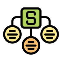 Server distributing data to multiple clients, network symbol vector
