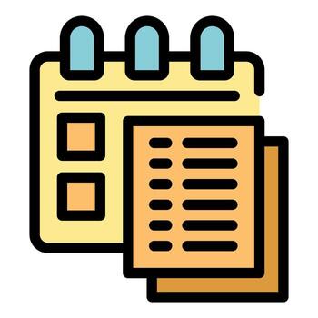 Calendar representing task planning and scheduling activities vector