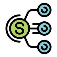 Decentralized finance distributing currency to multiple users vector