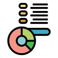 Colorful pie chart representing data analysis and business strategy vector