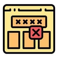 Webpage showing wrong password and blocking access vector
