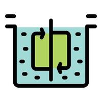 Electrolysis process splitting water into hydrogen and oxygen vector