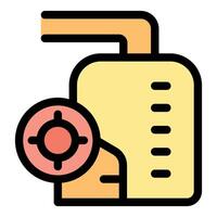 Targeting water tank, plumbing system optimization icon vector
