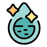 Sparkling clean water drop symbolizing purity and refreshment vector