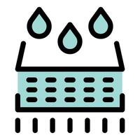 Water drops filtering through modern purification system vector
