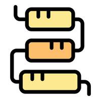 Blockchain technology connecting digital blocks representing secure transactions vector