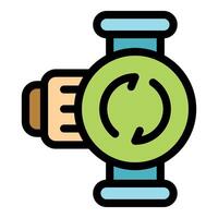 Water pump rotating, recycling water saving resources and energy vector