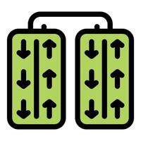 Elevator system showing up and down arrows, symbolizing vertical transportation in buildings vector